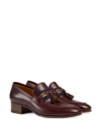 Gucci Low Heel Leather Loafers - Farfetch