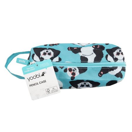 Rectangle Pencil Pouch With Loop - Playful Pandas Blue - Yoobi™ : Target