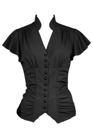 Amy black gothic blouse by Chicstar