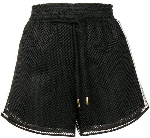 side logo band mesh shorts