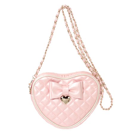Pink quilted heart bag