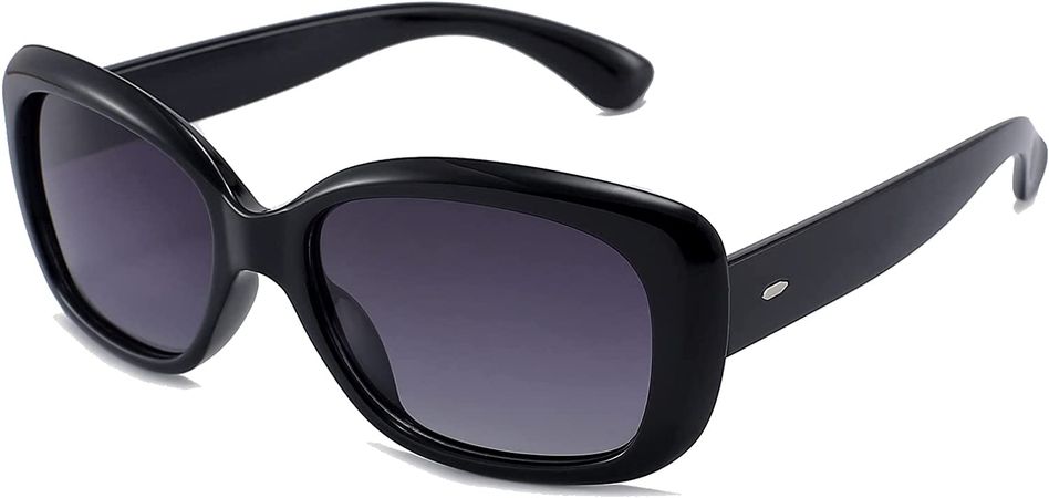 Amazon.com: Dollger Polarized Dark sunglasses for women men UV Protection Trendy sunglasses polarized For Driving Square Frame Black : Clothing, Shoes & Jewelry
