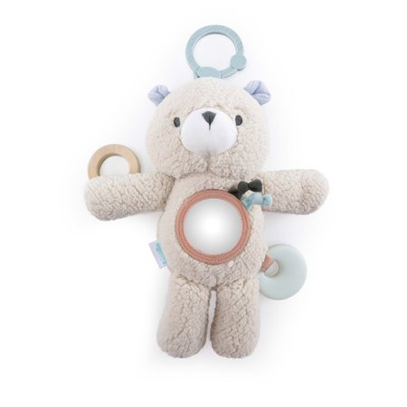 Ingenuity Premium Soft Plush Travel Activity Toy with Wooden Teethers - Nate the Teddy Bear, Ages Newborn + - Walmart.com