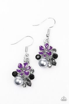 Paparazzi Floral Oasis Purple Earrings