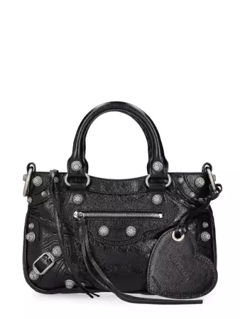 Small neo cagole leather shoulder bag - Balenciaga - Women | Luisaviaroma