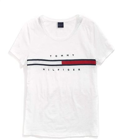 Tommy Hilfiger Women’s Adaptive Short Sleeve Signature Stripe T-Shirt with Magnetic Buttons at Amazon Women’s Clothing store