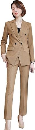 Amazon.com: Womens Business Work Suit Set Blazer Pants for Office Lady Suit Set Slim Fit Blazer Pant : Clothing, Shoes & Jewelry