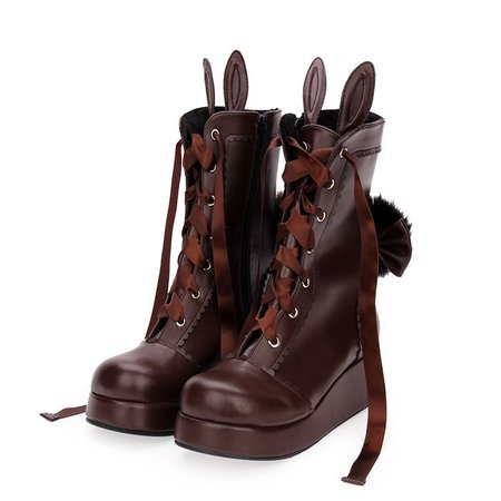 bunny boots brown