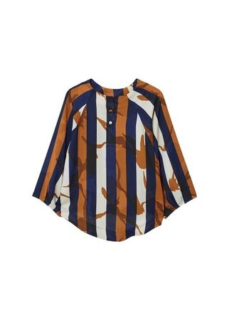MANGO Contrasting print blouse
