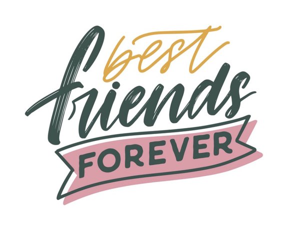 best friends forever vector image