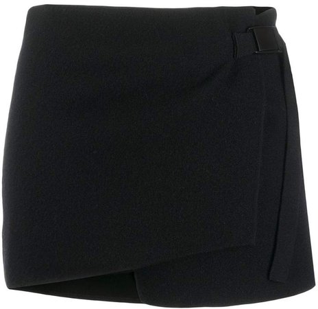 wrap front mini skirt