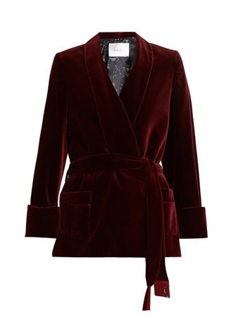 Orion cotton-blend velvet jacket | Racil | MATCHESFASHION US | Fashion, Clothes, Burgundy velvet blazer