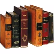 Leather Books Bookends
