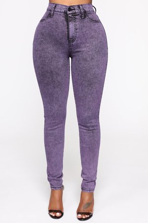 Slow It Down High Rise Skinny Jeans - Purple – Fashion Nova