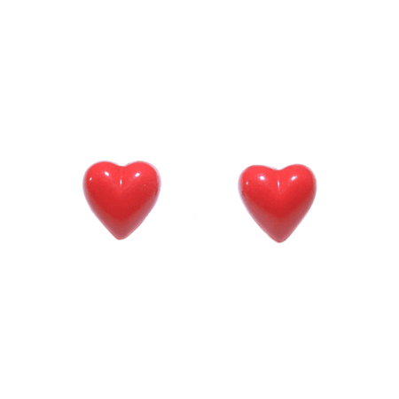 RED HEART STUD EARRINGS - Rings & Tings | Online fashion store | Shop the latest trends
