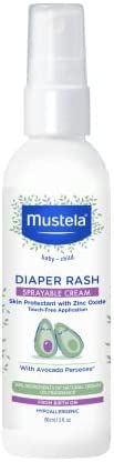Amazon.com: Mustela Spray Diaper Rash Cream for Baby's Bottom - Sprayable Skin Protectant with Zinc Oxide & Natural Avocado - Fragrance-Free, Touch-Free & Steroid-Free - 3 fl. oz. : Beauty & Personal Care