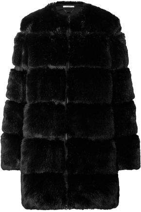 Paneled Faux Fur Coat