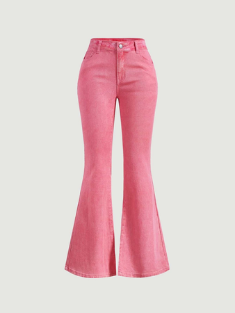 pink flared Jean
