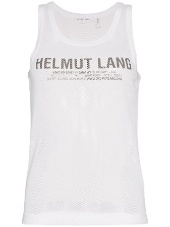 Helmut Lang Mesh Logo Tank Top - Farfetch