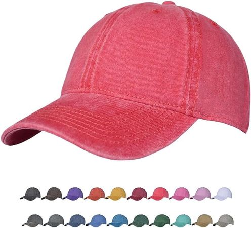 TSSGBL Vintage Cotton Washed Plain Baseball Caps Adjustable Distressed Dad Hat Men Women Unstructured Low Profile Blank Soft Summer Outdoor Ball Caps -Retro Black at Amazon Men’s Clothing store
