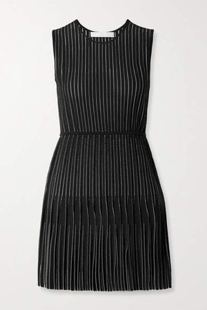 Knitted Mini Dress - Black