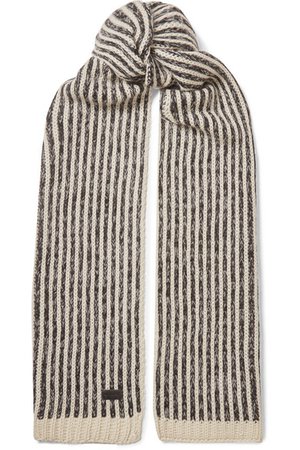 SAINT LAURENT | Striped knitted scarf | NET-A-PORTER.COM