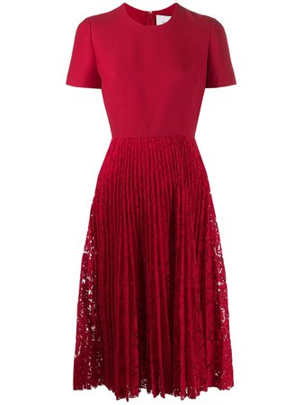 Valentino pleated lace midi dress $4,890 - Buy Online - Mobile Friendly, Fast Delivery, Price