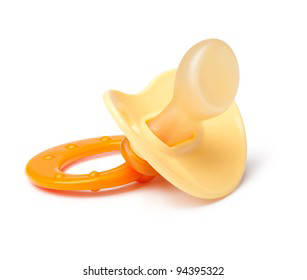 yellow orange pacifier