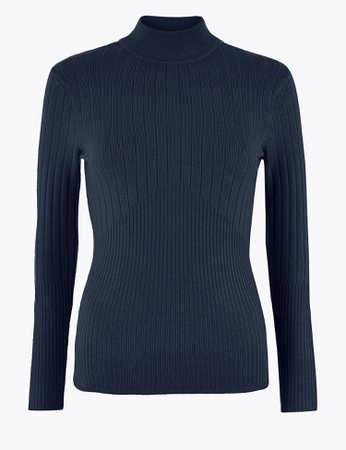 Ribbed Fitted Jumper | M&S Collection | M&S