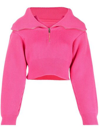 Jacquemus zip-up Cropped Jumper - Farfetch