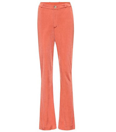 Jersey high-rise flared pants