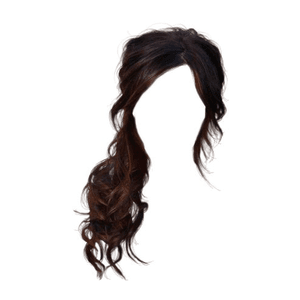 Dark Brown Hair PNG Side ponytail