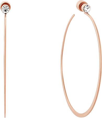 Amazon.com: Michael Kors Women's Rose Gold Tone Mixed Shape Whisper Hoop Earrings (Model: MKJ6001791): Clothing, Shoes & Jewelry
