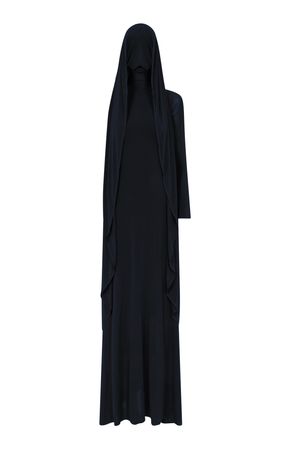 Hood-Detailed One-Shoulder Jersey Maxi Dress By Alaïa | Moda Operandi
