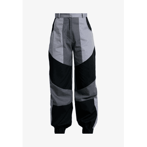 black and gray pants