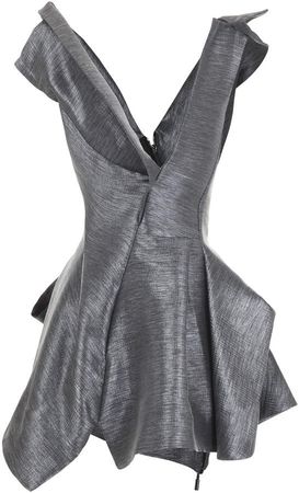 Fritillary Pleated Metallic-Knit Mini Dress