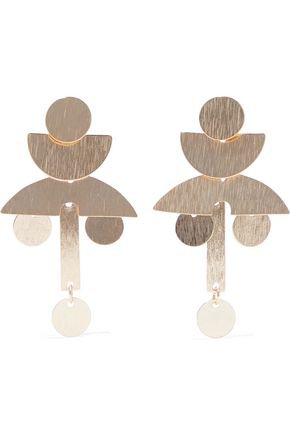 Gold-plated mother-of-pearl earrings | ELIZABETH AND JAMES | Sale up to 70% off | THE OUTNET