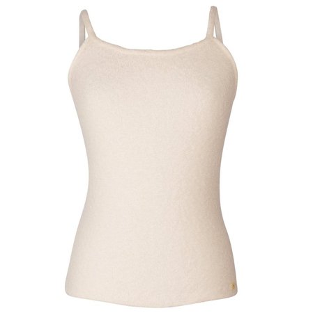 Chanel 02A Top Cream Very Soft Textured Cashmere 42 / 8 For Sale at 1stdibs