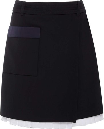 Victoria D-Ring Wrap Mini Skirt