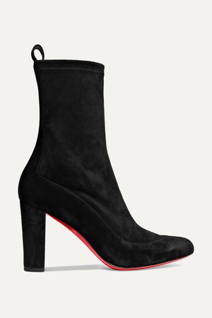 Black Gena 85 suede ankle boots | Christian Louboutin | NET-A-PORTER