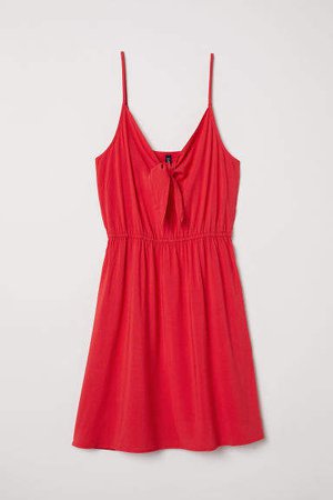 Dress with Ties - Red