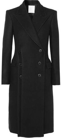 RŪH - Double-breasted Wool Coat - Black