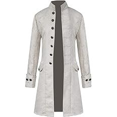 Amazon.com: Apocrypha Mens Vintage Tailcoat Jacket Goth Long Steampunk Victorian Frock Coat (White, XX-Large) : Clothing, Shoes & Jewelry