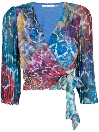 Alice+Olivia Bray tie dye blouse £369 - Shop Online. Same Day Delivery in London