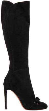Studded Suede Knee Boots