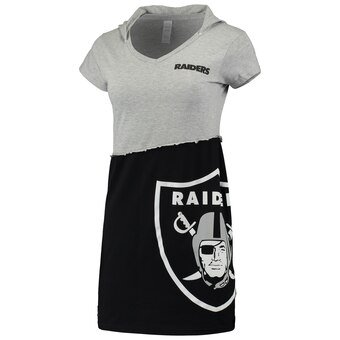 Oakland Raiders G-III 4Her by Carl Banks Women's Opening Day Maxi Dress - Black/Silver