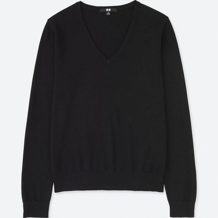 v-neck sweater black