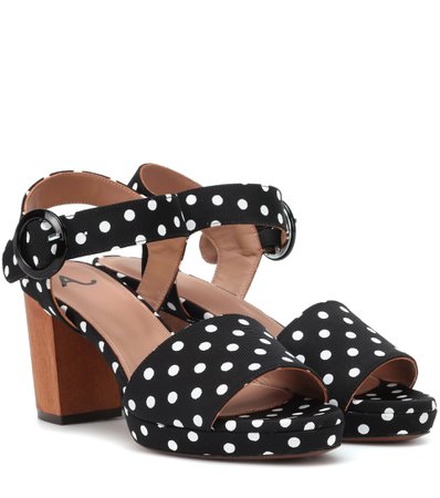 ALEXACHUNG Polka-dot sandals