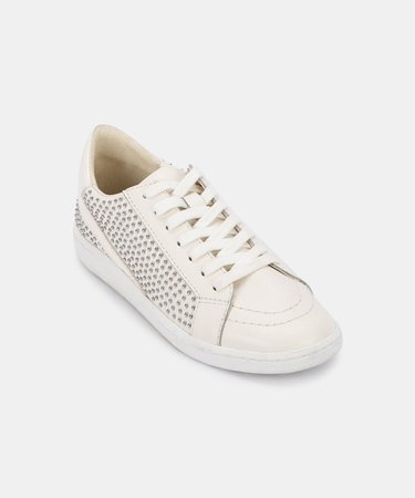 NINO STUDDED SNEAKERS IN WHITE STUDDED LEATHER – Dolce Vita