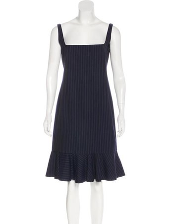 Ralph Lauren Wool Pinstriped Dress - Clothing - WYG25716 | The RealReal